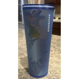 Starbucks Venti Cold Cup Tumbler 2021 Holiday Blue Color Change Cup Mermaid